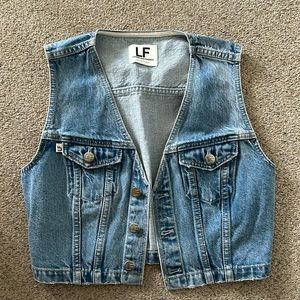 Lover & Friends cropped denim vest